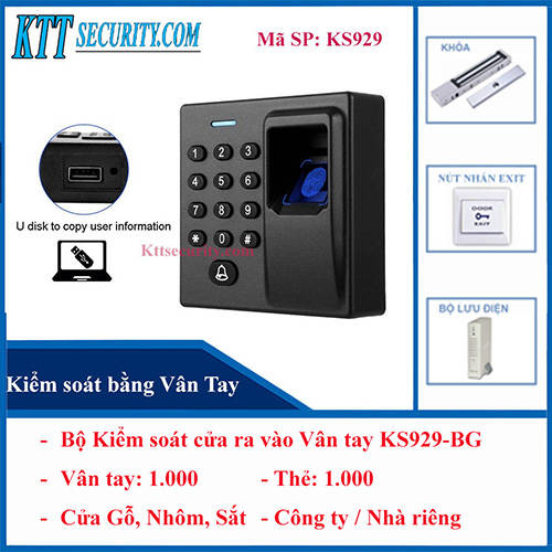 Bộ Kiểm soát cửa ra vào Vân tay KS929-BG