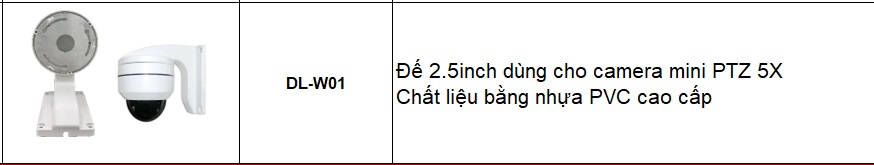 chân-đế-DL-W01-camera-ptz-mini-5x