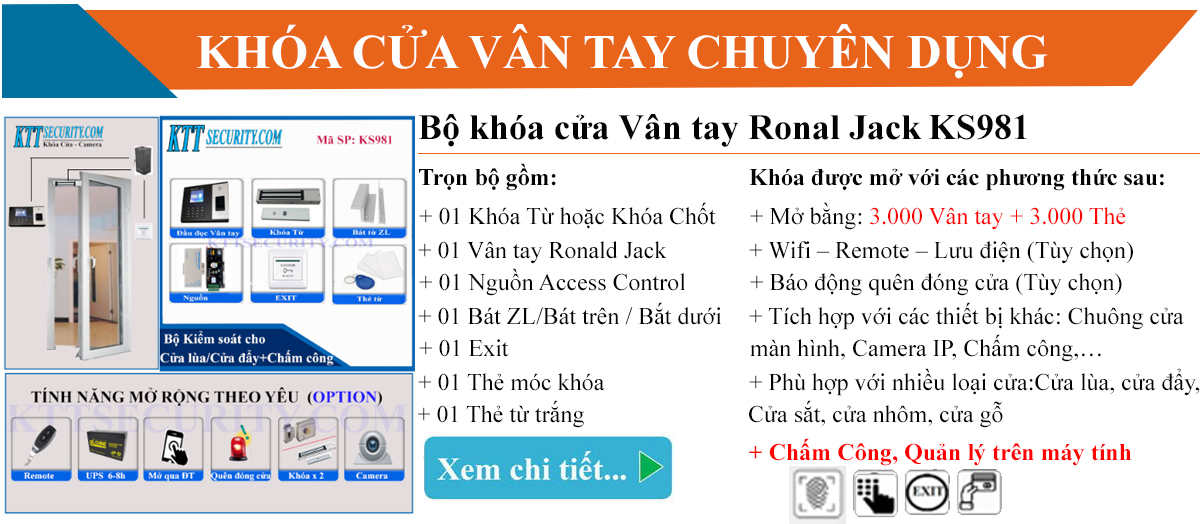 Khóa cửa lùa vân tay