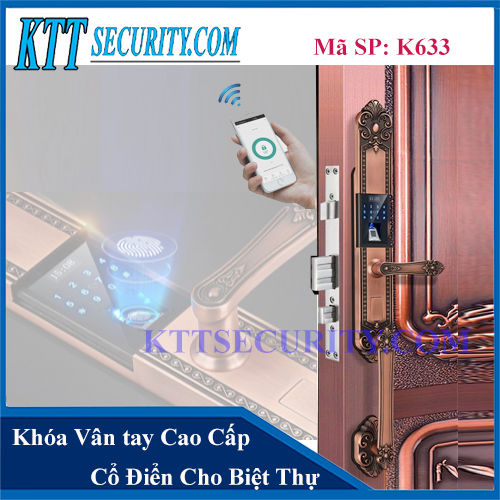 khóa vân tay cổ điển K633