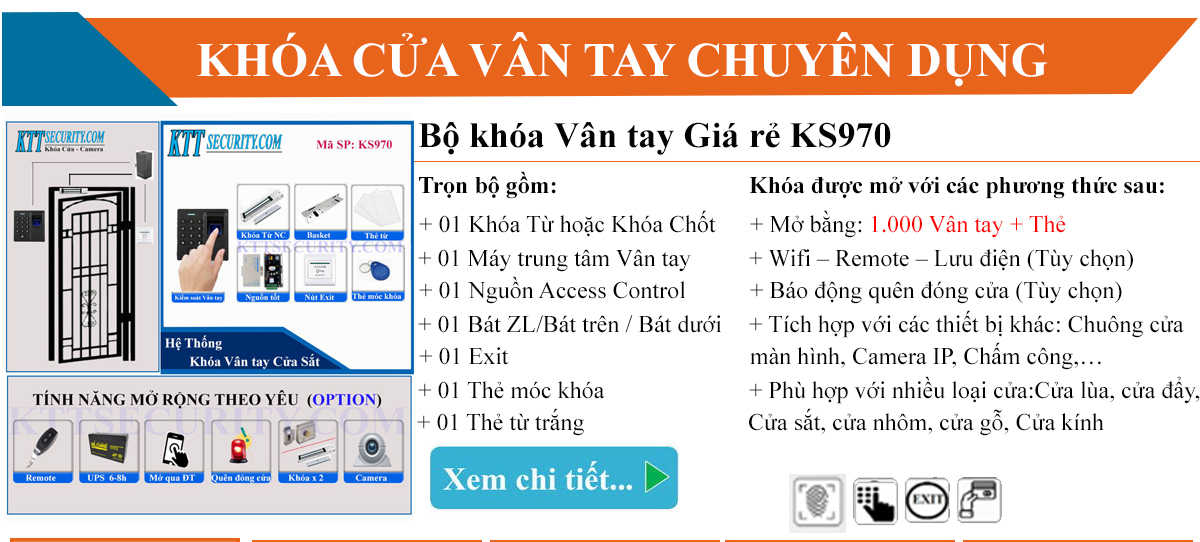 Khóa vân tay cổng sắt