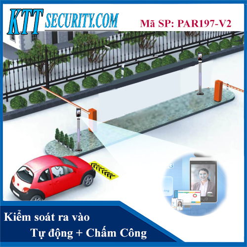 Hệ thống kiểm soát ra vào tự động chấm công PAR197-V2