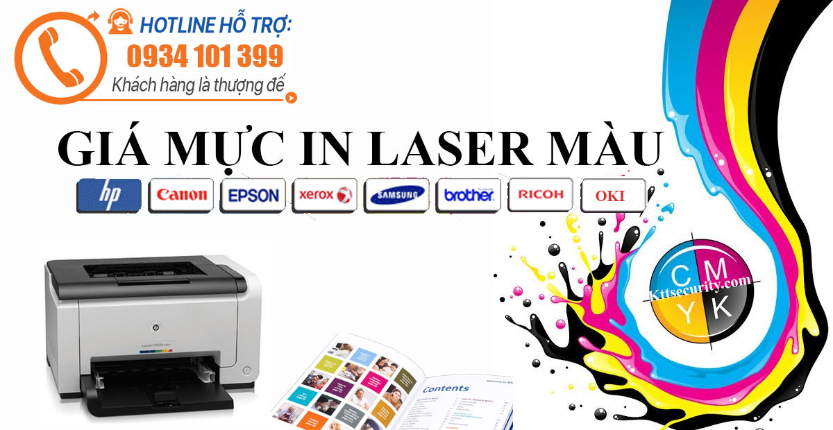 mực máy in laser màu