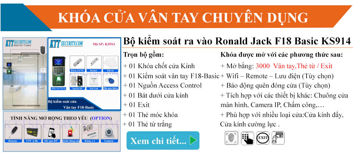 Bộ kiểm soát cửa ronald jack F18