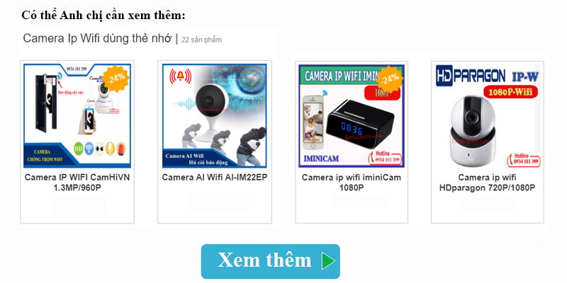 camera wifi dùng thẻ nhớ