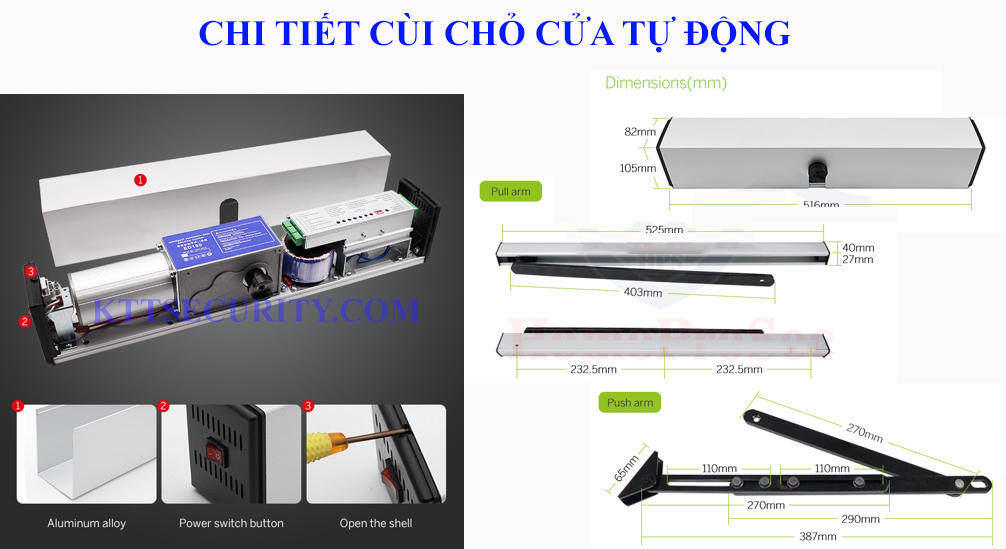 cùi chỏ cửa tự động