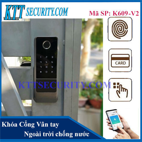 Khóa cổng vân tay ngoài trời K609-V2