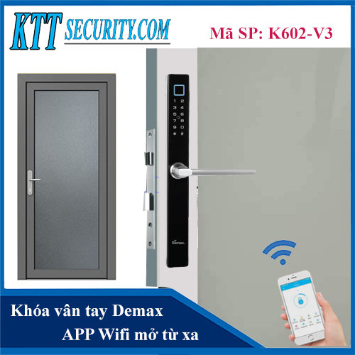 Khóa cửa vân tay demax wifi K602-V3
