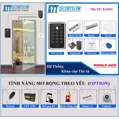 Hệ thống khóa cửa thẻ từ KS969