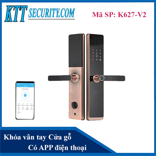 Khóa vân tay cửa gỗ K628-V2