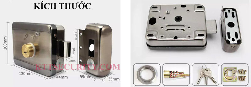 kích thước khóa điện