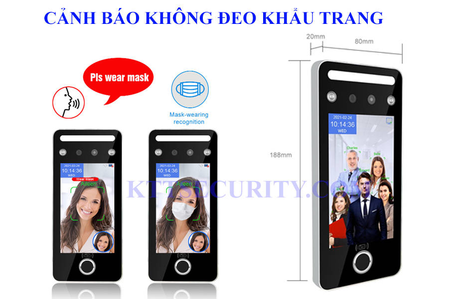 kích thước máy chấm công wifi AI07F