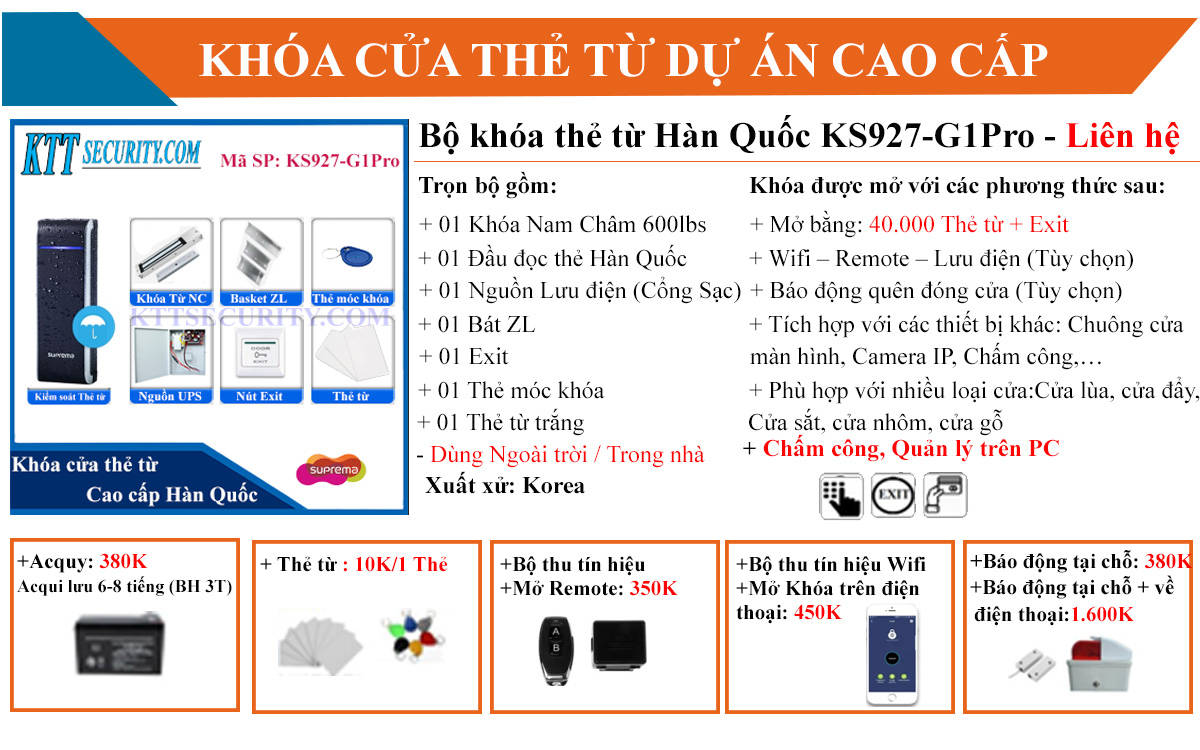 Bộ kiểm soát cửa xpass suprema ks927-G1Pro