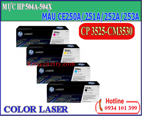 mực-laser-màu-hp-504a-504x-CE250A-CE251a-CE252a-CE253a-đen-xanh-vàng-đỏ