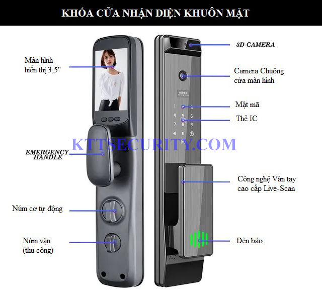 Tính năng khóa cửa nhận diện khuôn mặt