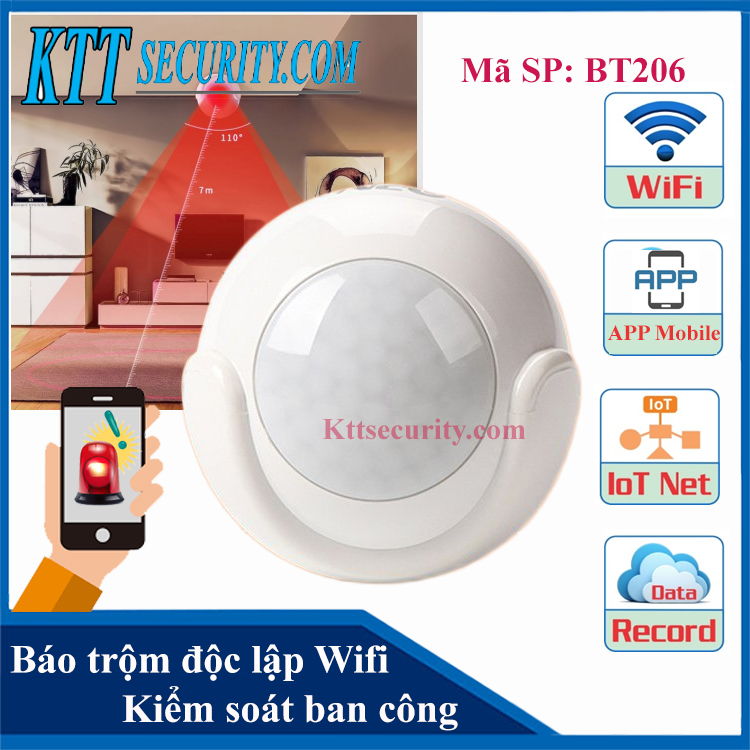 Báo trộm hồng ngoại độc lập | BT206