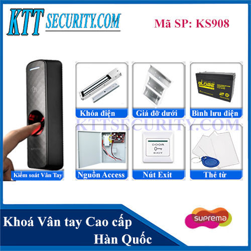 Bộ Kiểm Soát Cửa Vân tay BioEntry Suprema Hàn Quốc | KS908