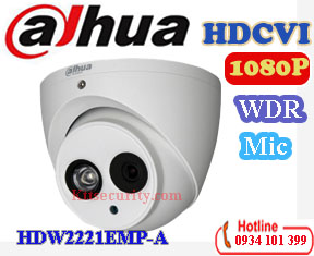 Camera HDCVI cao cấp 1080P Dahua DH-HAC-HDW2221EMP-A