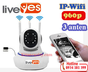 Camera Ip wifi 1.3M LiveYes 3 Anten