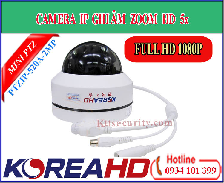 Camera KoreaHD IP mini PTZ PTZIP-520A-2MP