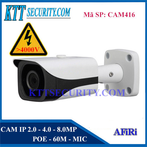 Camera POE Cao Cấp Chống sét hồng ngoại 60m | CAM416