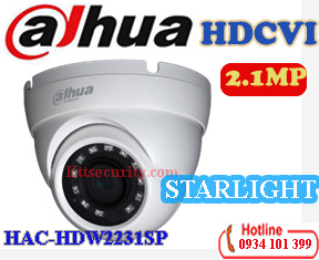 Camera starlight 1080P Dahua HAC-HDW2231SP