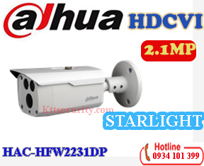 Camera Starlight 1080P Dahua HAC-HFW2231DP