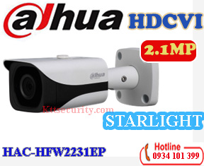 Camera starlight 1080P Dahua HAC-HFW2231EP