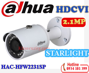 camera starlight 1080P dahua HAC-HFW2231SP