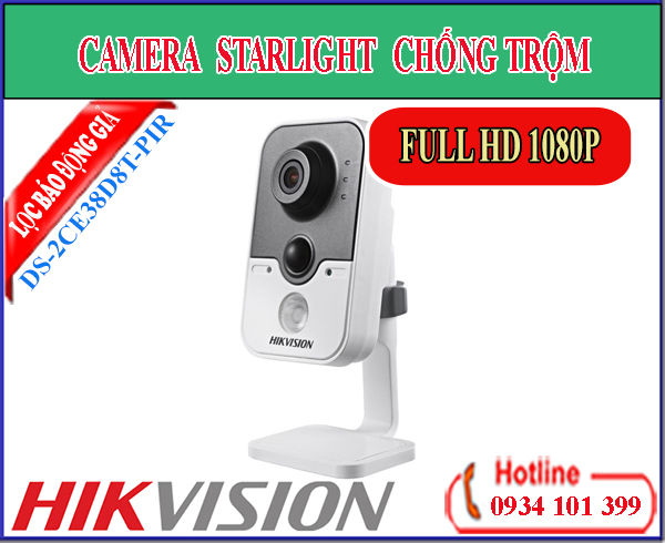 Camera Starlight chống trộm DS-2CE38D8T-PIR