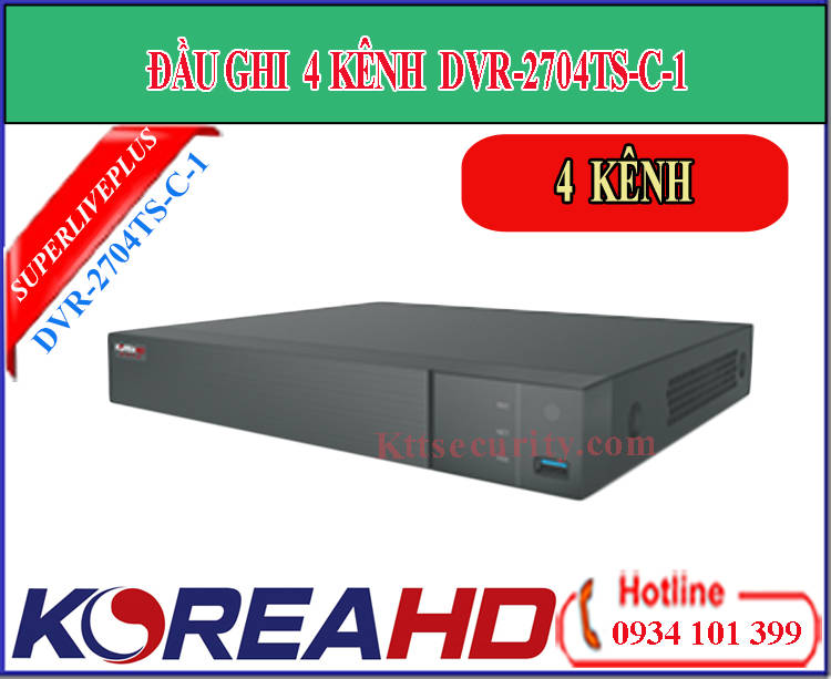 Đầu ghi hình 4 kênh Koreahd DVR-2104TS-CL-1 | DVR-2704TS-C-1 (AHD)