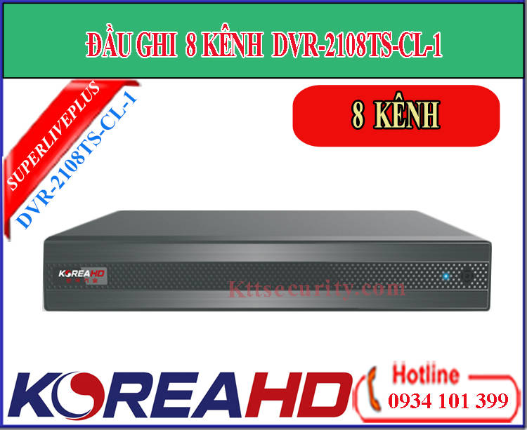 Đầu ghi hình 8 kênh Koreahd DVR-2108TS-CL-1 | DVR-2708TS-C-1 (AHD)