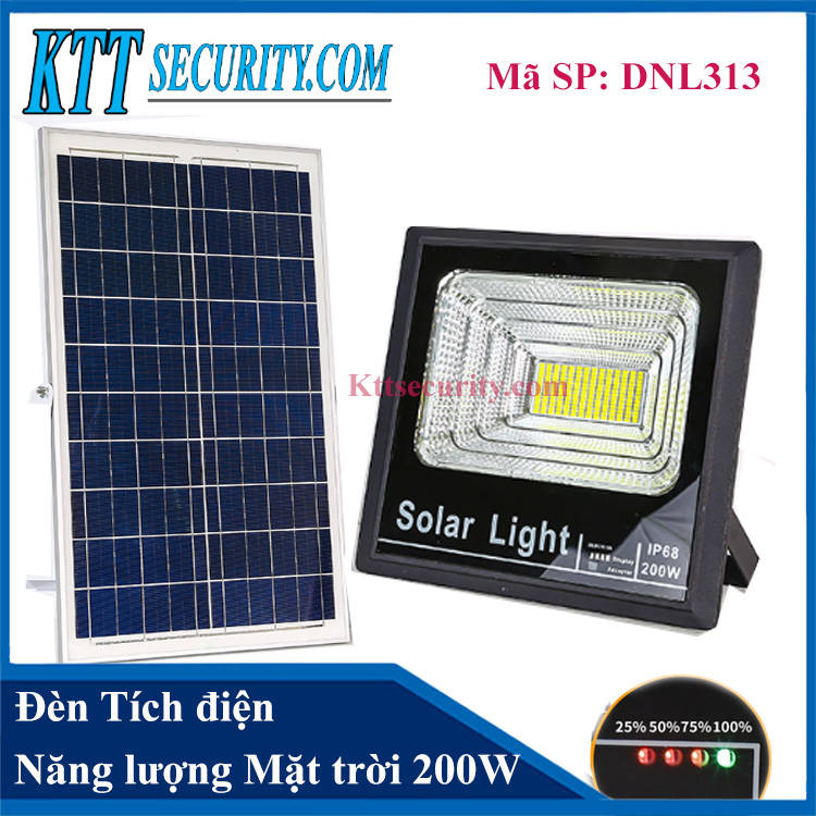 Đèn tích điện năng lượng mặt trời 200W | DNL313