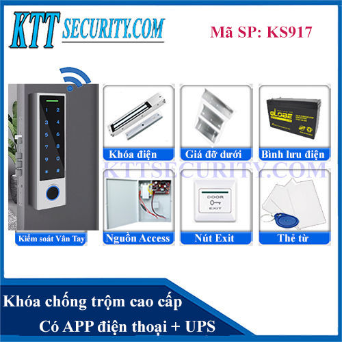 Khóa Chống Trộm Cửa Nhà Cao Cấp Có APP | KS917
