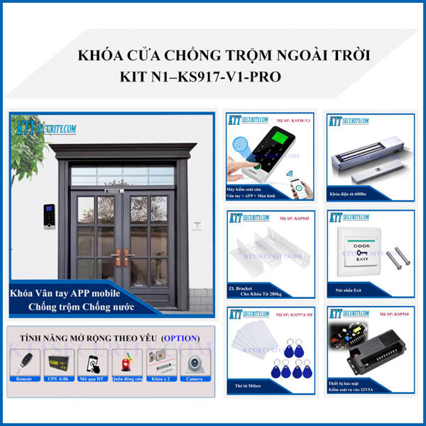 Khóa Chống Trộm Cửa Nhà Có APP | KS917