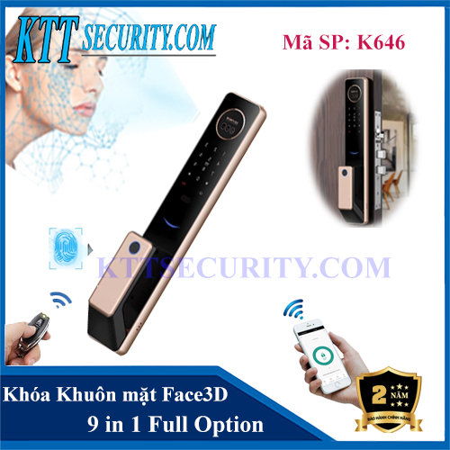 Khóa cửa khuôn mặt FACE 3D K646