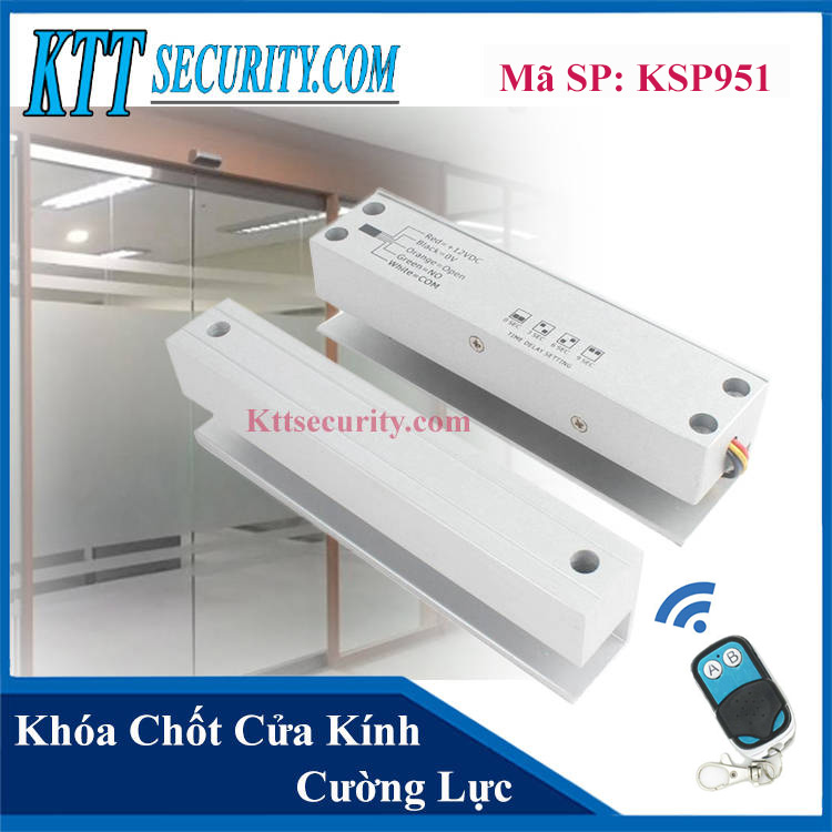 Khóa Cửa kính cường lực dùng Remote | KSP951