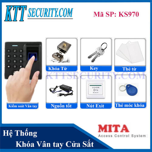 Khóa Vân tay Cửa Sắt | KS970