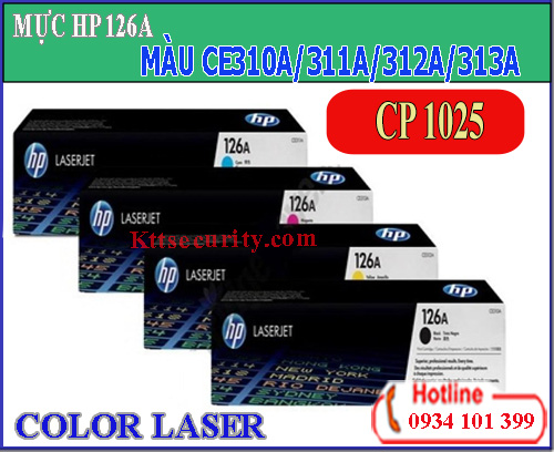 Mực HP laser màu 126A[CE310A-CE311A-CE312A-CE313A]dùng cho máy CP 1025
