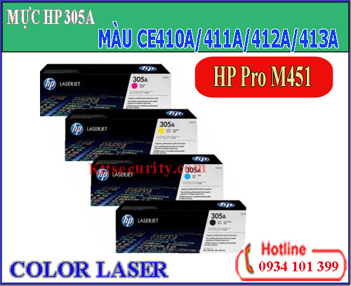 Mực laser màu 305A[CE410A-CE411A-CE412A-CE413A]dùng cho máy HP Pro M451