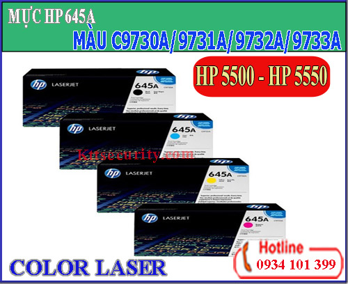 Mực laser màu 645A[C9730A-C9731A-C9732A-C9733A]dùng cho máy HP 5500-HP 5550