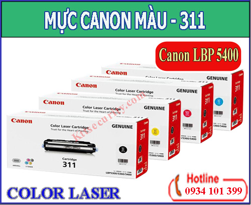 Mực laser màu Canon 311(Đen,xanh,vàng,đỏ)dùng cho LBP5300/LBP5400