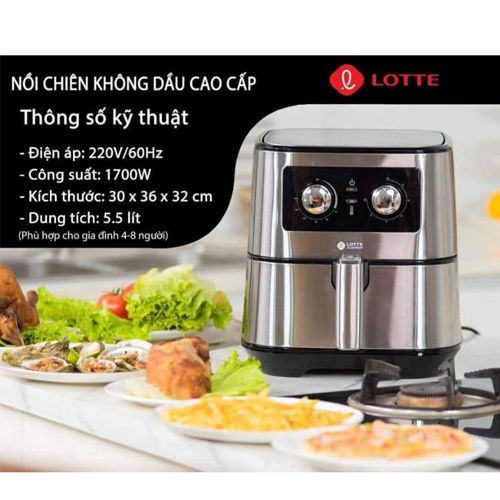 Nồi chiên không dầu Lotte Hàn Quốc