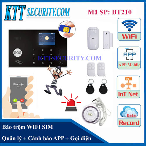 Thiết bị chống trộm báo qua điện thoại Wifi | BT210