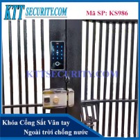 Khóa cổng vân tay Chống nước | KS986